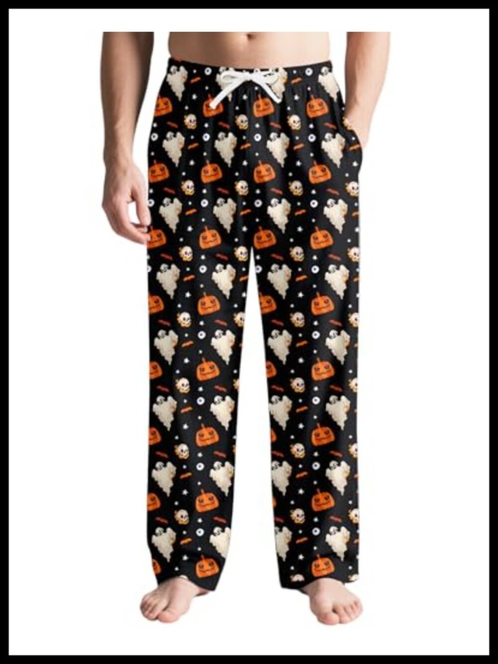 Men's Halloween Pajama Pants Soft Sleep Bottoms Pockets M-XL